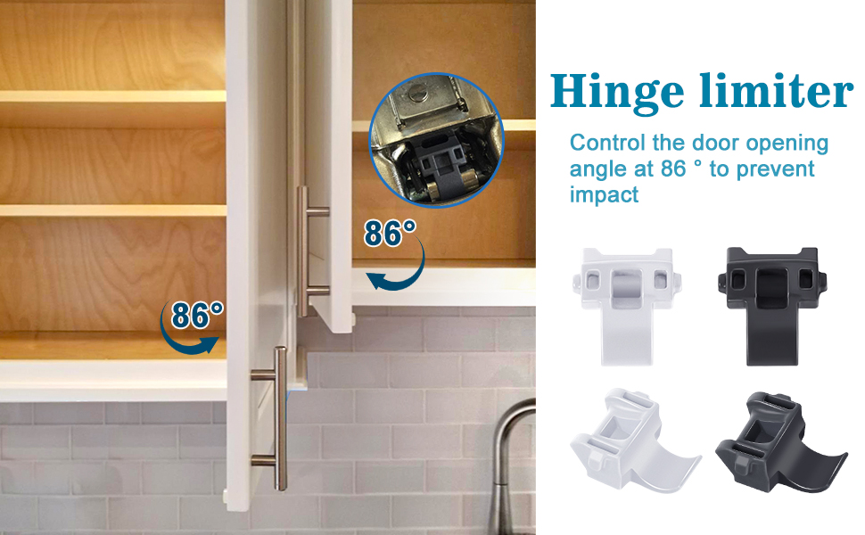 40 Pcs Restrictor Clips Hinge Restrictor 86 Degree