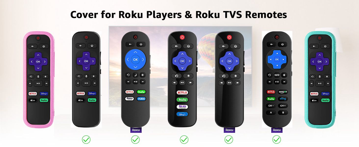 Silicone Roku Remote Cover Glow in The Dark hisense roku tv remote