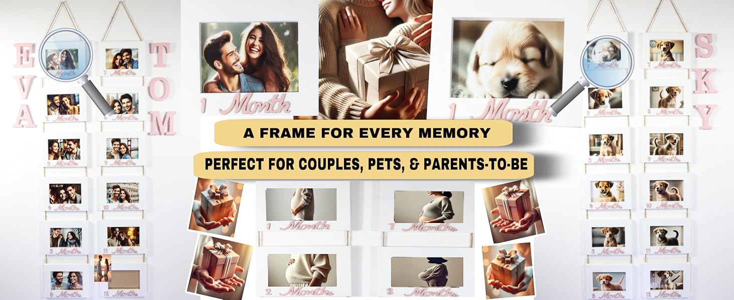 12 month baby picture frame,baby first year photo album, baby's first year photo album