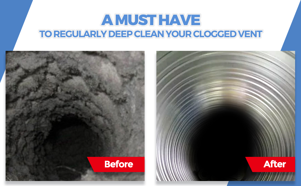 Holikme 30 Feet Dryer Vent Cleaner Kit,Flexible Lint Brush