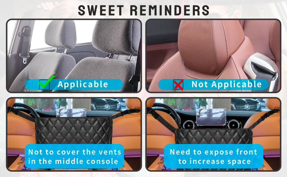 Leather Seat Back Organizer Mesh Large Capacity Bag