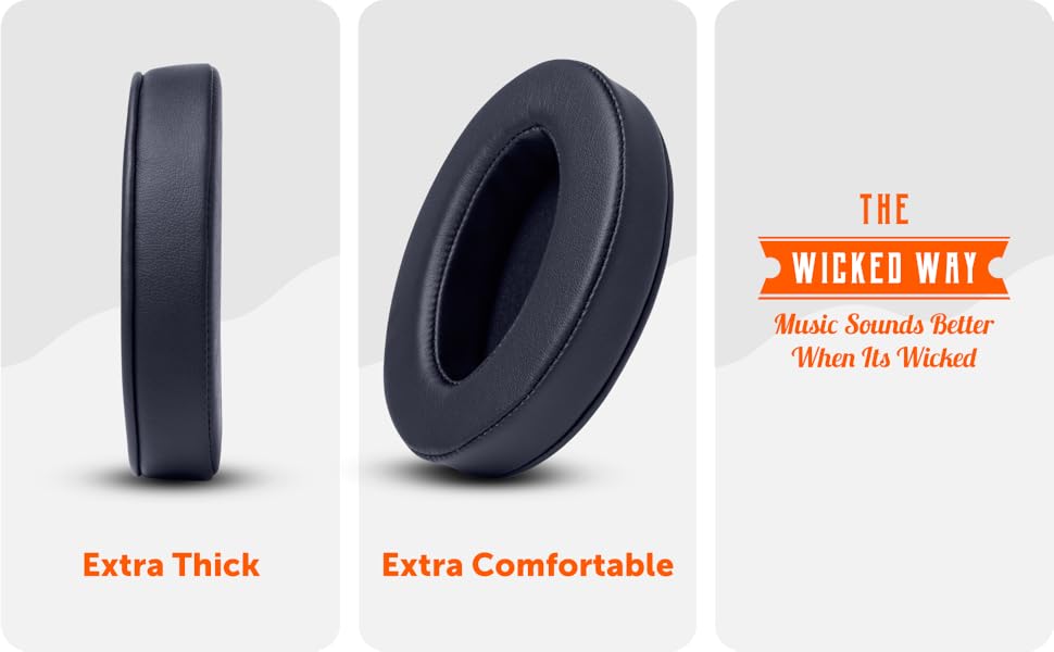 Wicked Cushion 互換用イヤーパッド ブラック Audio Technica対応 Amazon.com: WC Wicked Cushions PadZ - Thick & Soft Ear Pads
