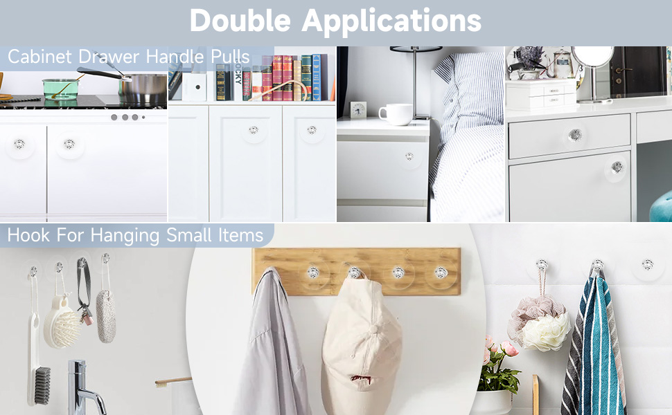 Fikoksol 50pcs Stick on Knobs for and Drawers