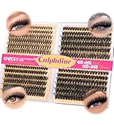 Calphdiar Lash Clusters 40D+60D+80D+100D Eyelash Clusters 474PCS Individual Lashes D Curl Cluster...