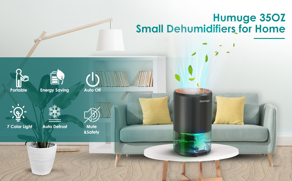Humuge Dehumidifiers, 35OZ Small Room Dehumidifiers for