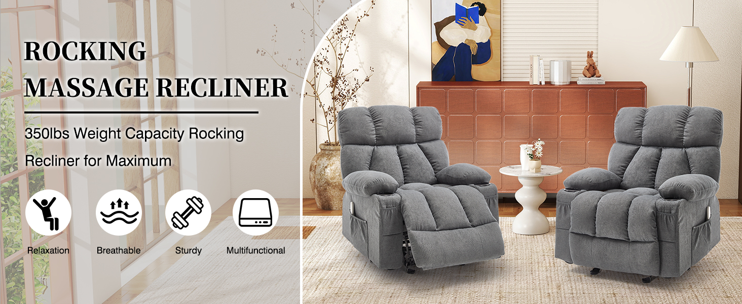 Recliner Chair with Massage and Heat