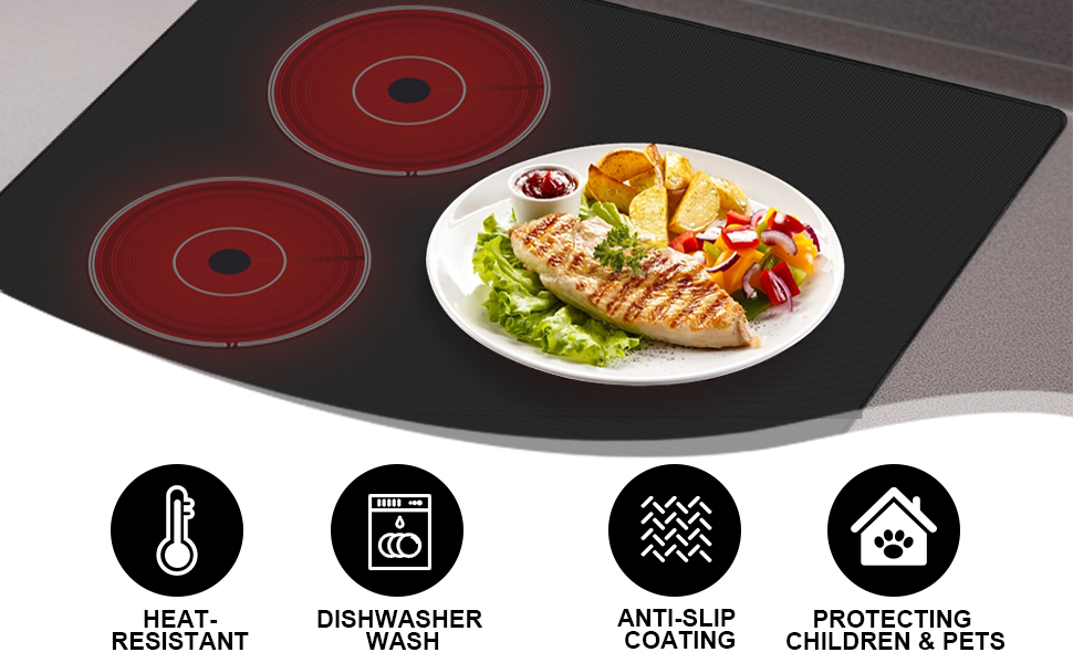 Stove Top Covers for Electric Stove Kailund, Fireproof and