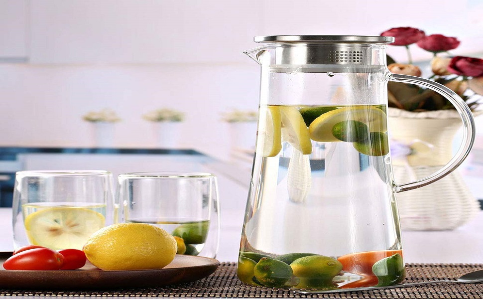 glass water jug water glass jug glass water jug with lid