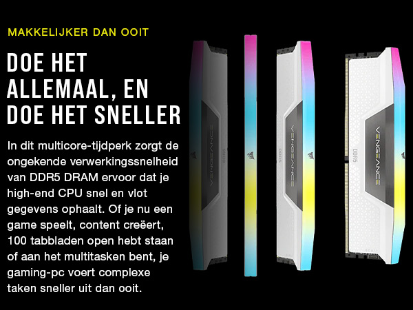 CORSAIR VENGEANCE RGB DDR5 32GB (2x16GB) DDR5 6000MHz CL30