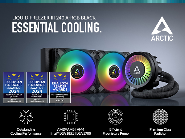 PC用ファン・クーラー ARCTIC Liquid Freezer III 240 A-RGB Liquid Freezer III 240 A-RGB (Black) | Multicompatible All