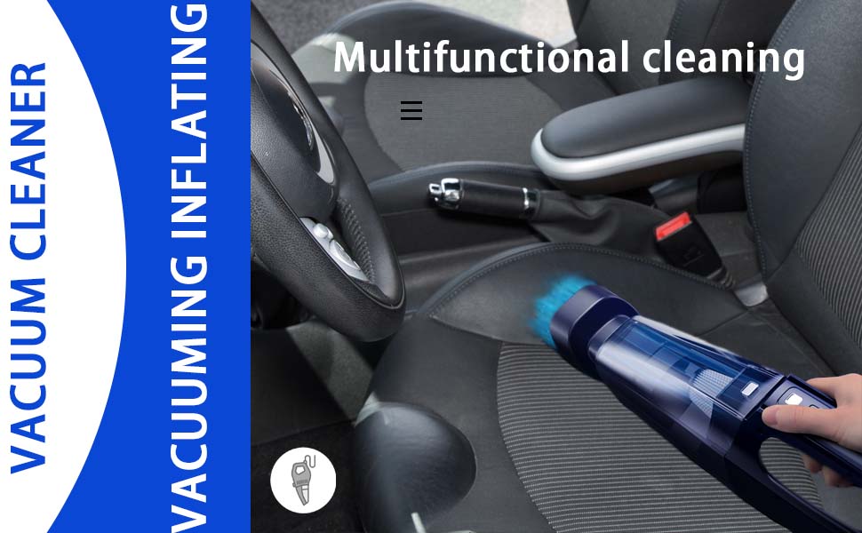 EqiEch 4 in 1 Car Vacuum Cleaner Multipurpose Portable with Digital Air