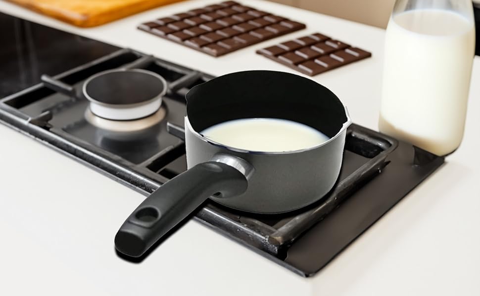 Acense 16cm Non Stick Milkpan Dual Double Pouring Lips Durable