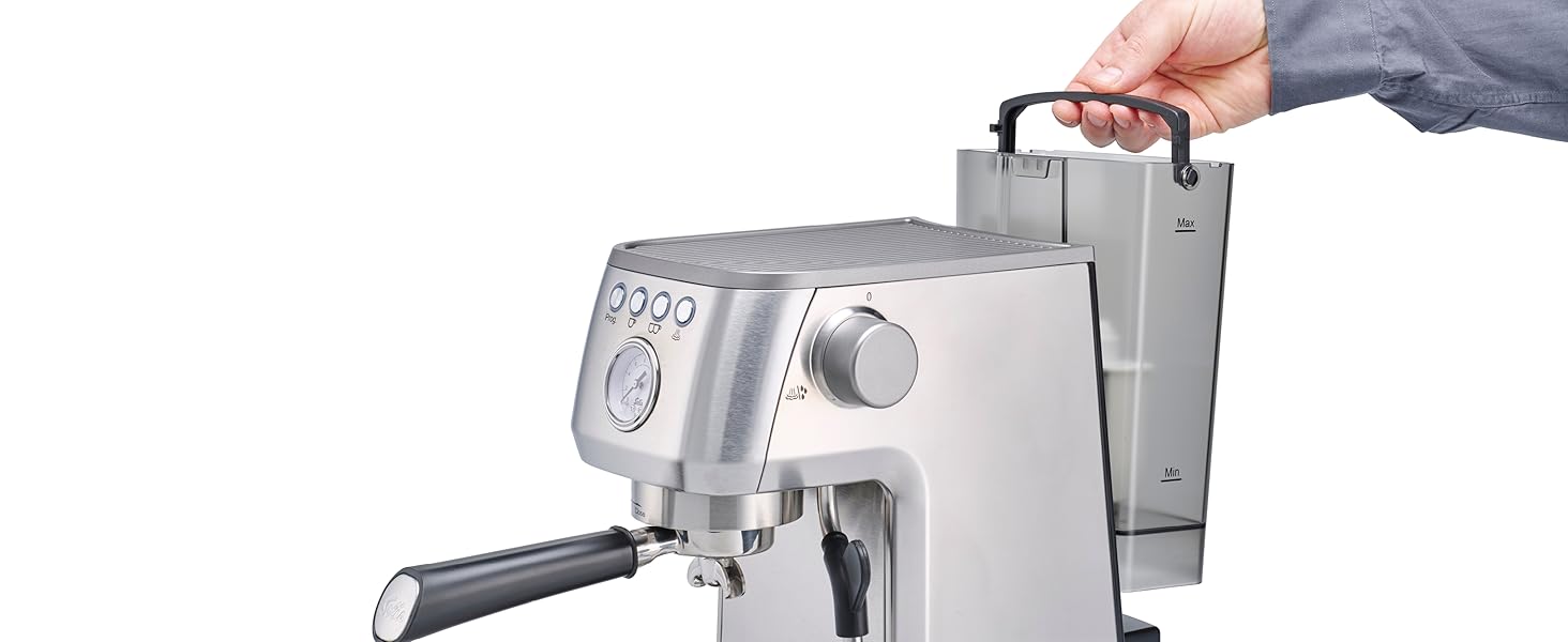 Amazon.de Solis Barista Perfetta Plus V2 Espressomaschine, Halbautomatische Kaffeemaschine mit