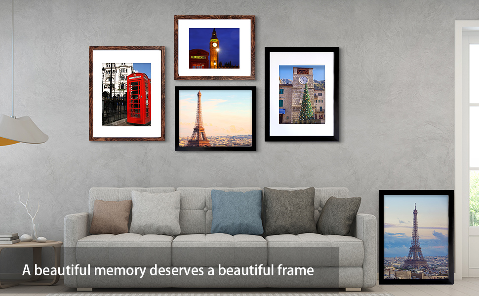 SESEAT 12x16 Picture Frame, Black Poster Frames Display