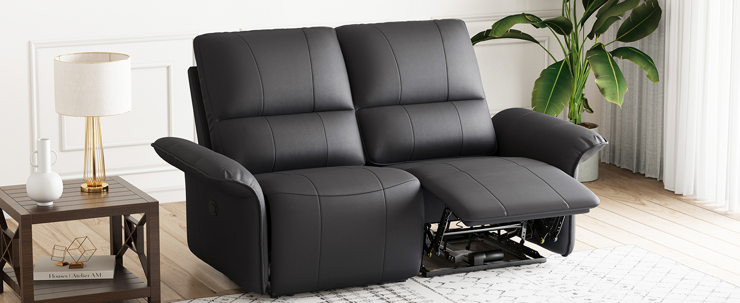 black loveseat recliner