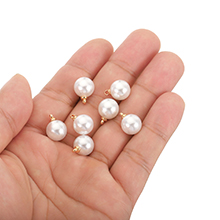 10mm pearl charms, pearl charms for jewelry making, pearl charms for bracelet making