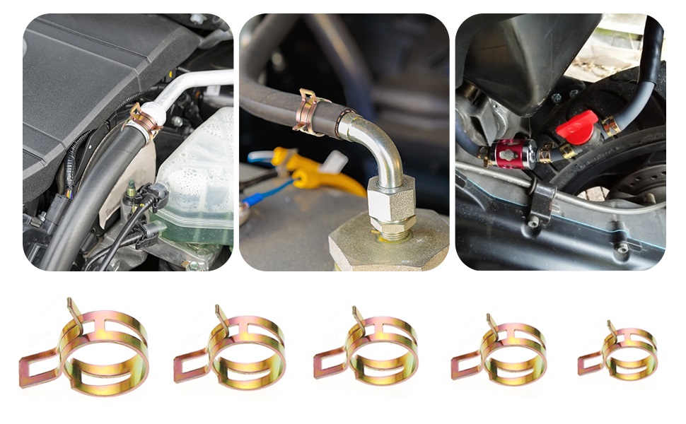 OCR 622mm 10Size Fuel line Spring Clamp Silicone Vacuum Hose Pipe