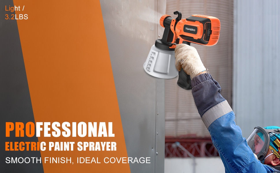 TDAGRO Electric Paint Sprayer 1200ML /4 Nozzles/3 Patterns