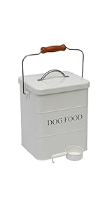 dog food metal storage canister jar container box