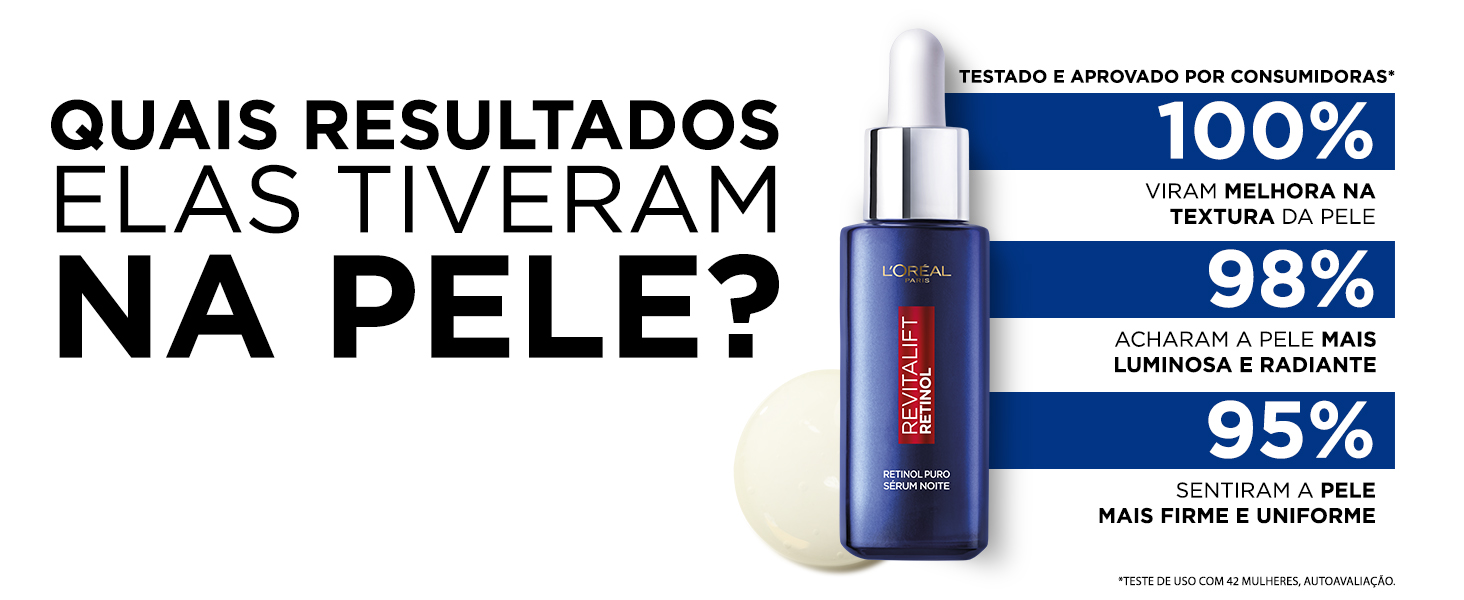 Texto sobre resultados clínicos do uso do sérum facial antirrugas, vide descrição do produto.