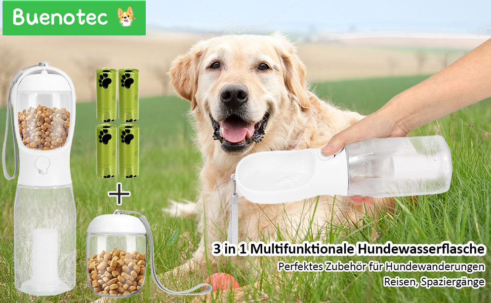 600ml Hundetrinkflasche für Unterwegs 