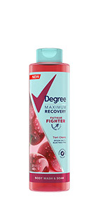 Degree Maximum Recovery Tart Cherry Body Wash & Soak, 22 oz