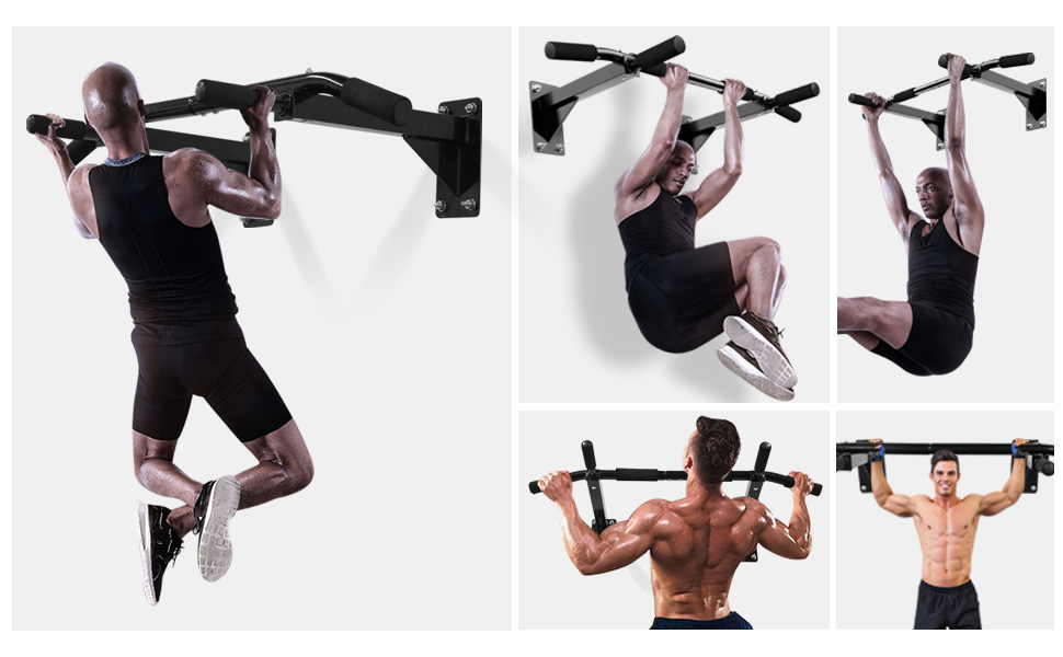 Wall Mounted Pull Up Bar, Strength Training Chin Up Bar