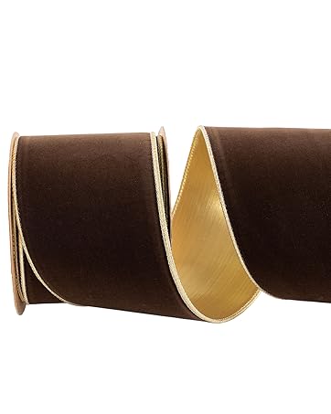 ヘアアクセサリー tanaka daisuke velvet long ribbon Brown crystal silver tip velvet long ribbon Brown – tanakadaisuke