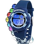 Juboos Kids Watch Digital for Boys Girls 5-12, 3ATM Waterproof LED Colorful Lights Sport Children...