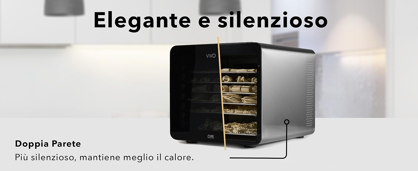 Essiccatore per alimenti più silenzioso. Classe Italy
