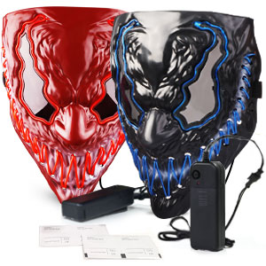 2 pack halloween purge mask light up