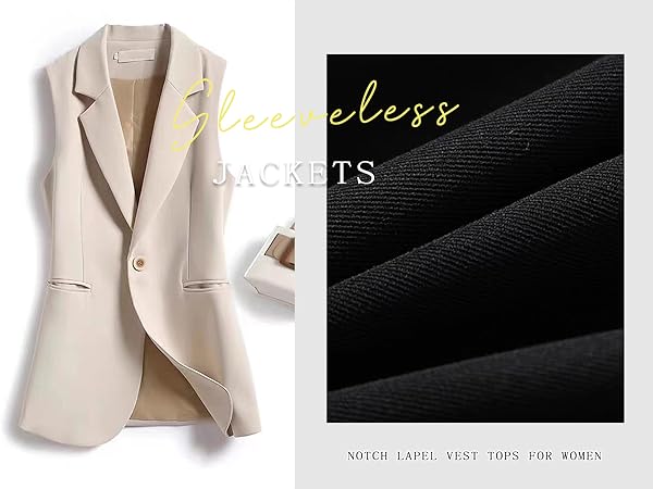 IDEALSANXUN Long Vest for Women Sleeveless Blazer Dressy