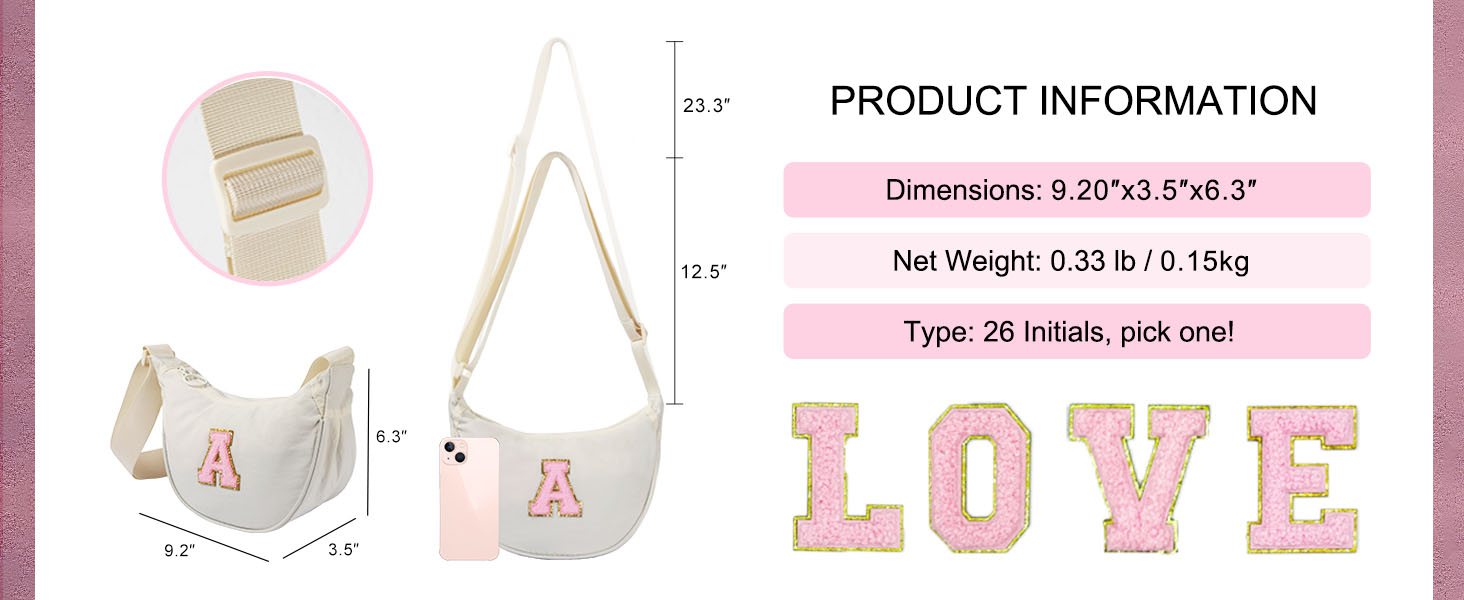nylon crescent bag