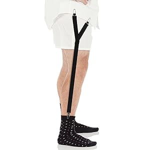 DECHOUS Shirt Stays, Adjustable Elastic Straps Men Shirt