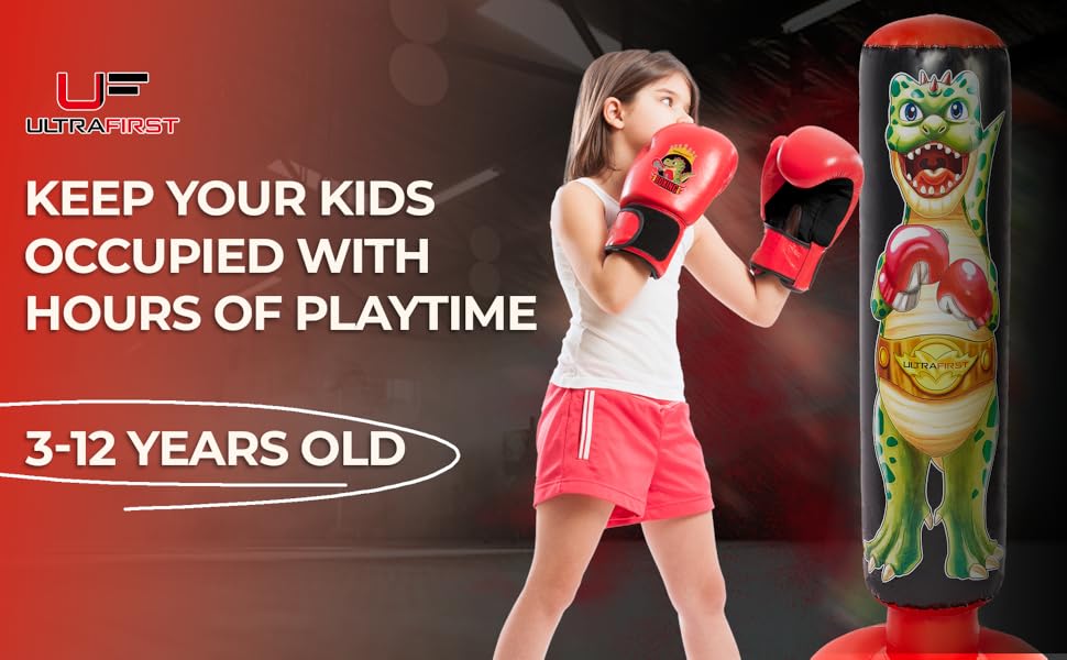 ULTRAFIRST Inflatable Punching Bag for Kids 38 Years