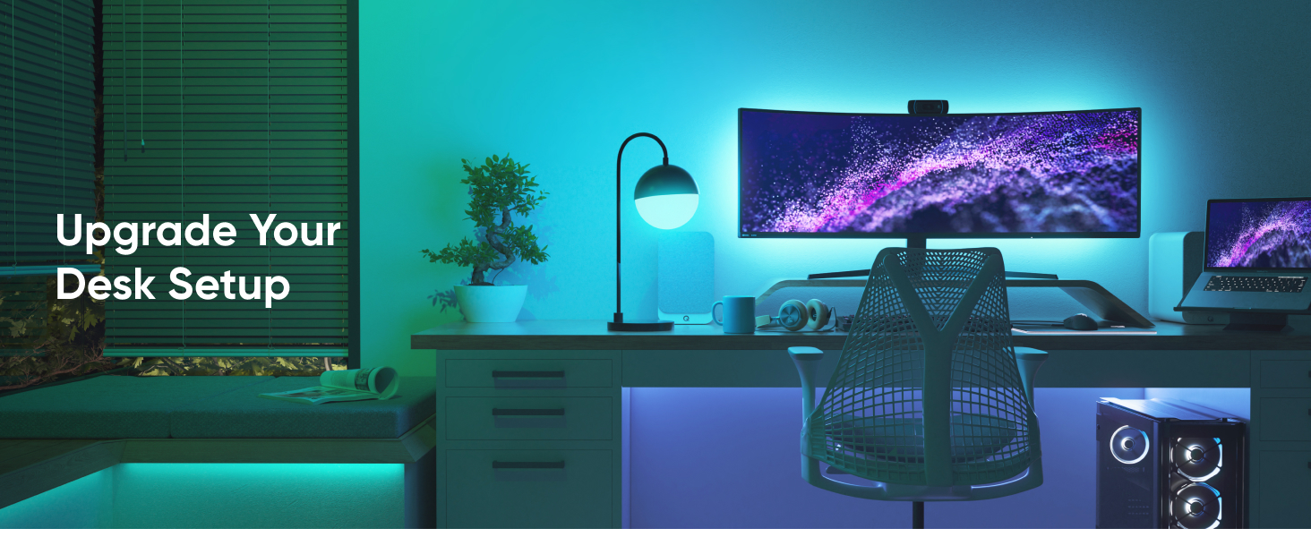 Nanoleaf Essentials A19 Bulb in a living room