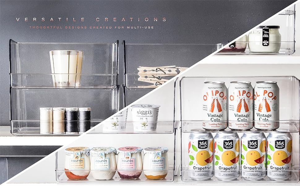 BINO Stackable Plastic Storage Bins, Large THE MYRIAD