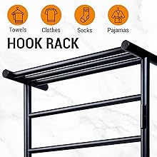 4 Tier Wall Mounted Bathroom Towel Warmer Rack