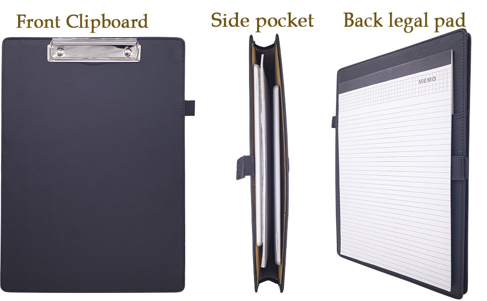 Clipboard with Storage Clipboards with Pen Holder Clip Board with Storage Leather
