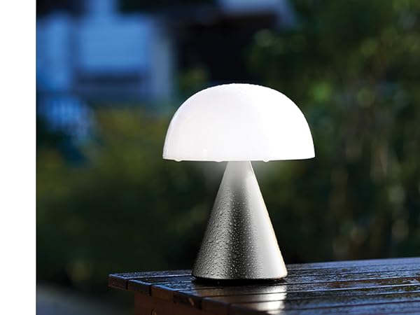 Lexon Mina L Mushroom Lamp - 9 LED Color Table Lamp for