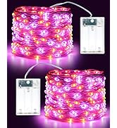 Brizled Halloween Fairy Lights, 2 Pack 60 LED Battery Halloween Lights, 2 Mode mini Halloween Str...