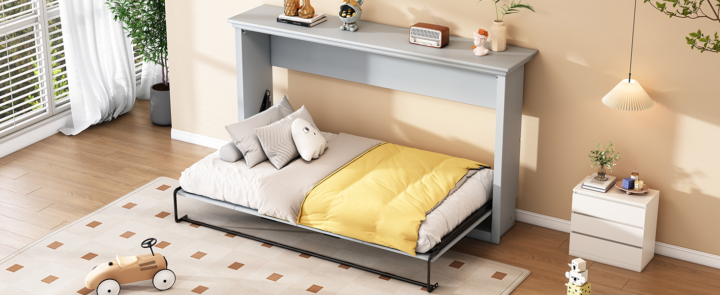 Twin Size Murphy Bed, can be Folded into a Cabinet