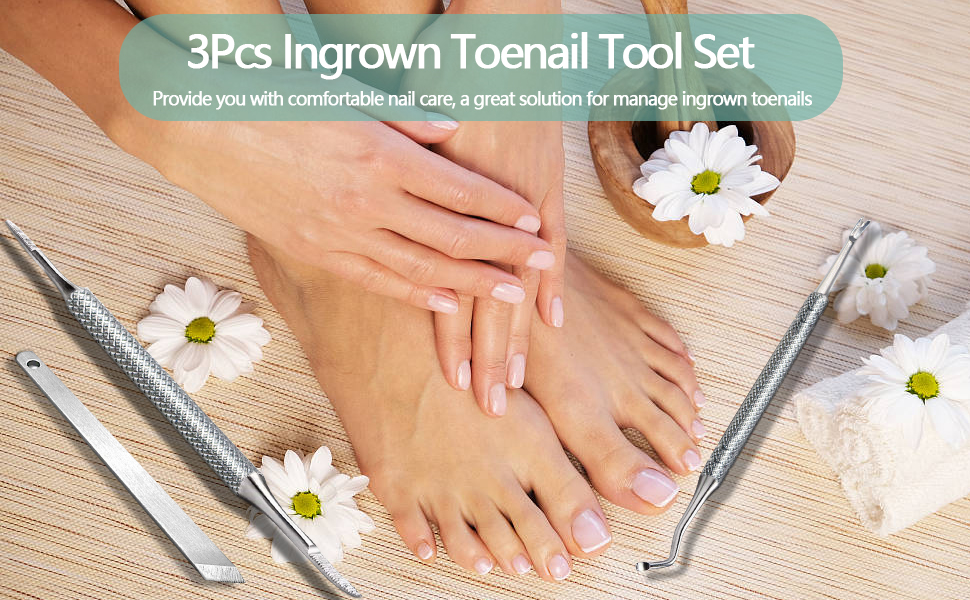 Ingrown Toenail ToolPedicure Tools, 3 Pcs Professional Ingrown Toenail