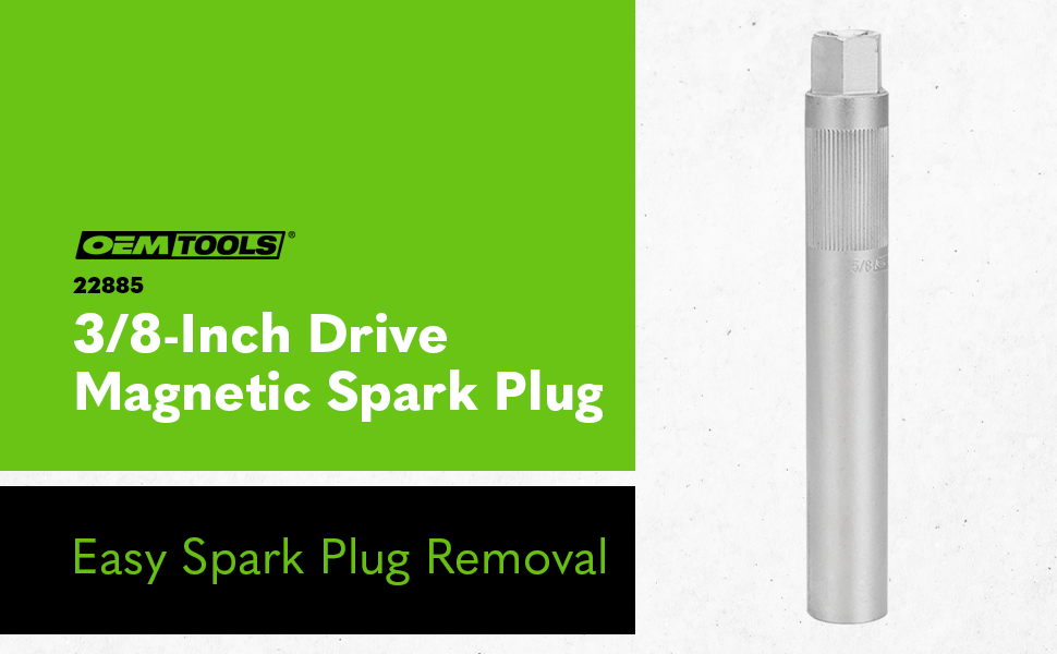 OEMTOOLS 22885 5/8 Inch Spark Plug Socket Extension, 3/8 Drive, 17mm Hex