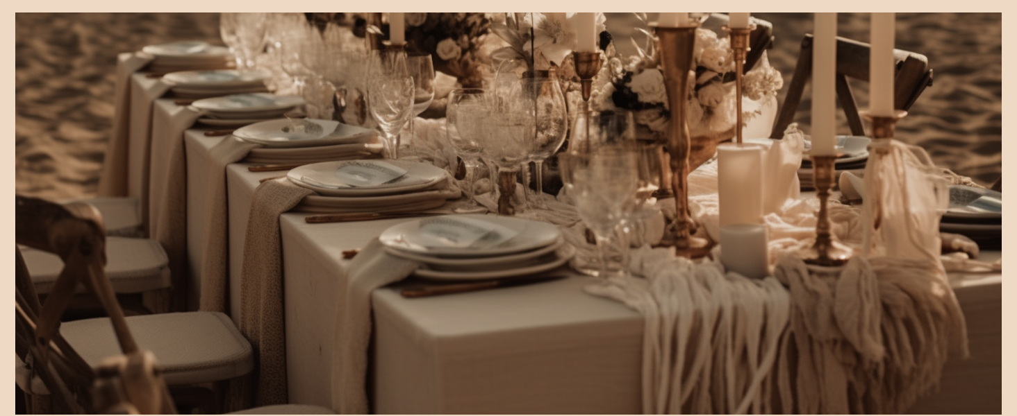 beige table runner