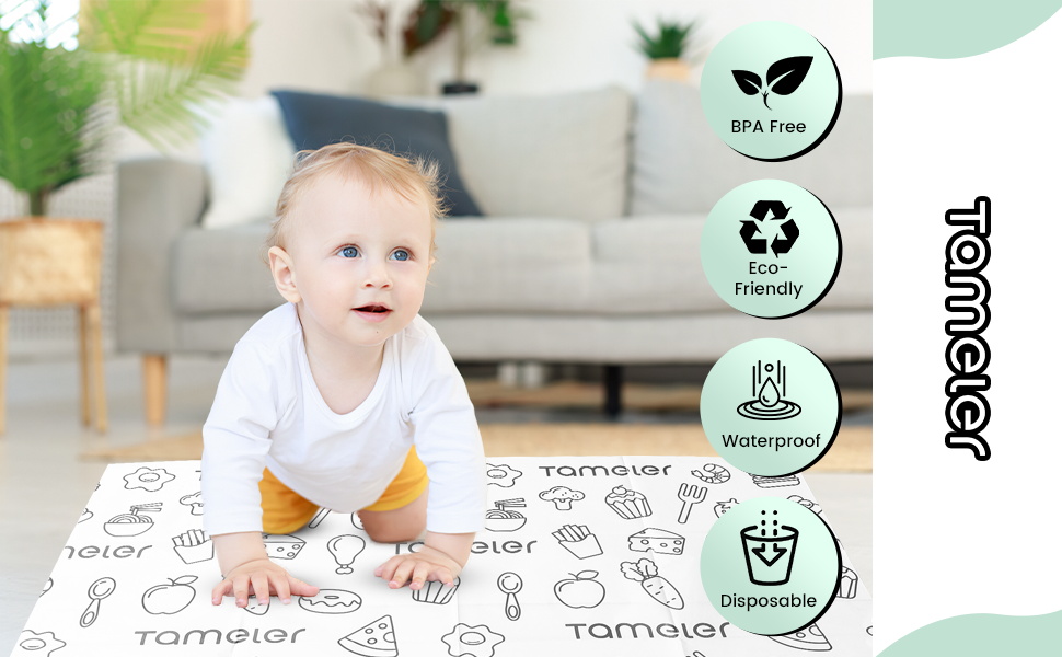 30 Pack Baby Splat Mat Under High Chair, 35'' x43