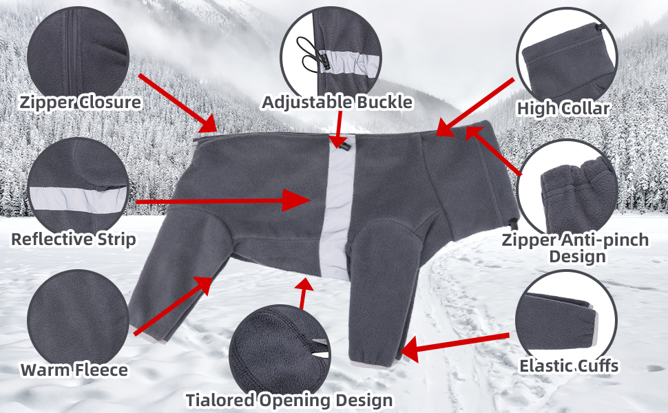 Dog Coats for Small Dogs, Polar Fleece Dog Pajamas