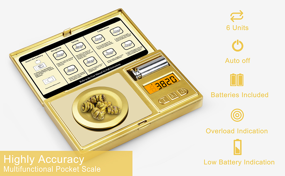 gold digital pocket scale