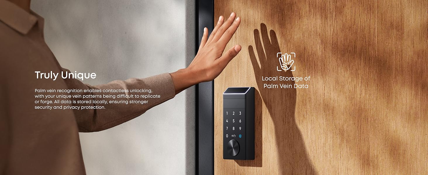 eufy palm vein recognition lock with local storage