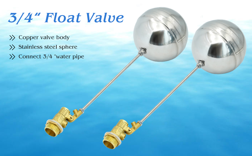 Float Valve for Water Tank 3/4 Inch DN20 Thread Float Ball